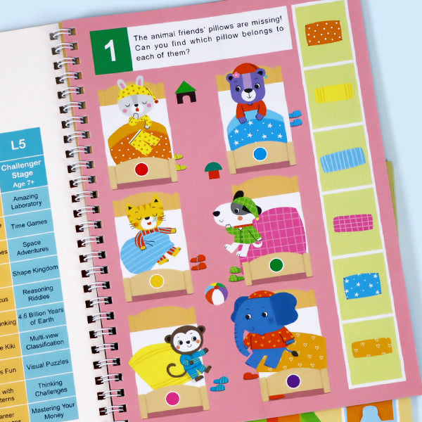 10-Book Logical Thinking Games L1: Interactive STEM Brain Training for Toddlers 3-6 | Talking Pen Compatible | Preschool IQ Booster & Montessori Activity Books| Fully Playable Without Pen | Talking Pen Ready (Pen Sold Separately)