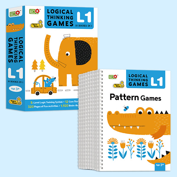 10-Book Logical Thinking Games L1: Interactive STEM Brain Training for Toddlers 3-6 | Talking Pen Compatible | Preschool IQ Booster & Montessori Activity Books| Fully Playable Without Pen | Talking Pen Ready (Pen Sold Separately)