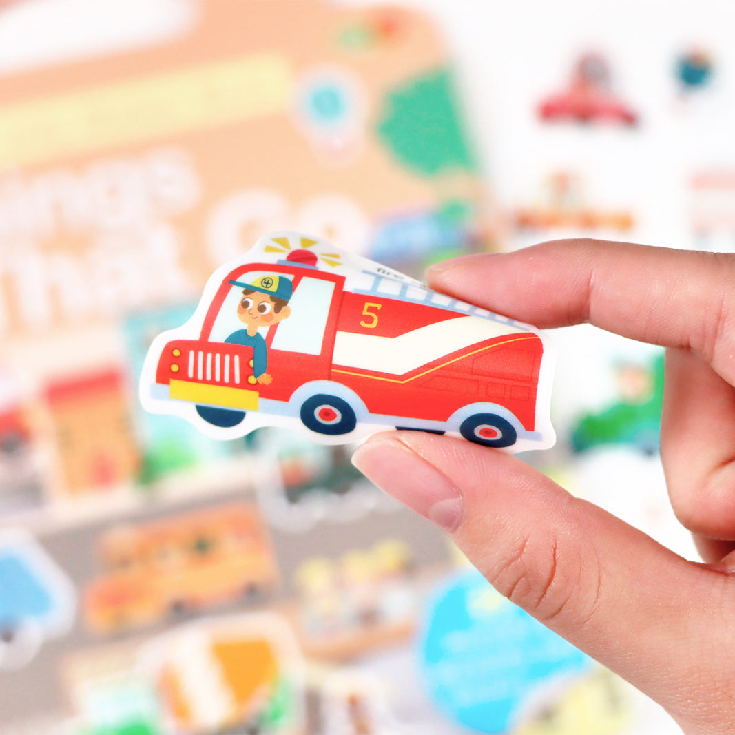 First Jelly Sticker Book：Things That Go