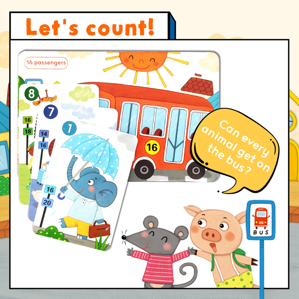 Creative Math Game Animal Bus