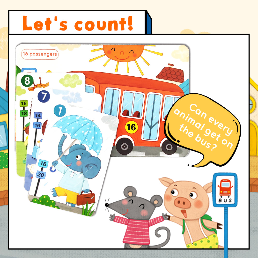 Creative Math Game Animal Bus