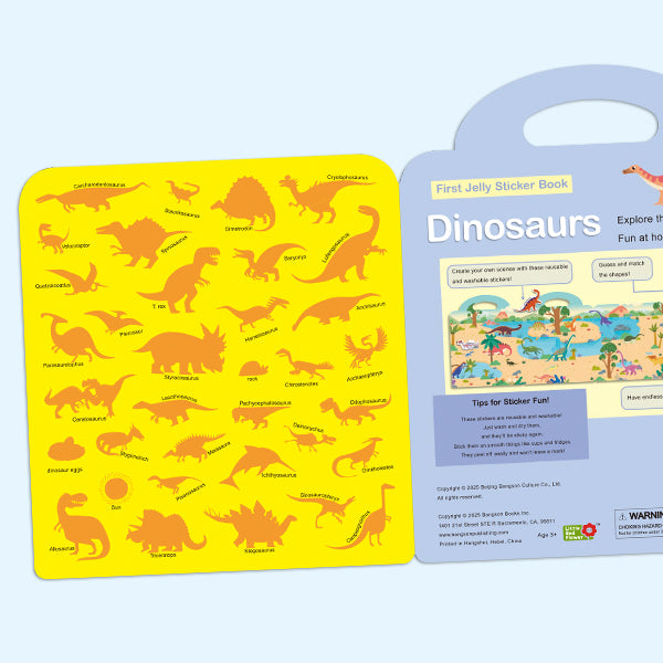 Toddler’s First Jelly Sticker Library (4-Book Set) - Soft Puffy Stickers for Boys & Girls | Learn About Ocean, Dino, Transport & Human Body