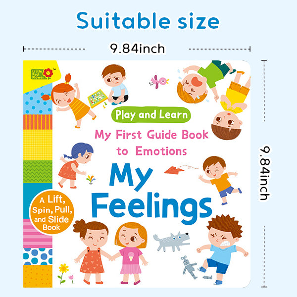 Toddler Busy Book Set: My Feelings & Our Bodies Are Different – Interactive Flip & Pull Tab Books for Social Emotional Learning, Body Positivity, and Gender Awareness for Kids Ages 3-6