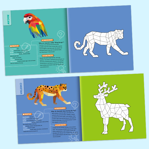 4-Book 3D Art Stickers Craft Set: DIY Paper Modeling for Kids | Dinosaur, Animal, Vehicle & Ocean | Hands-On STEM Activity | No Scissors Needed Die-Cut Designs