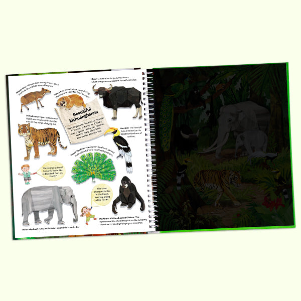 Magic Discovery Flashlight Toy Book Set – Jungle & Ocean Animals | Interactive Shine-a-Light Activity Books for Toddlers | Kids Explore Hidden Creatures with Paper Flashlight | Preschool Learning Gift for Boys & Girls Ages 3-6