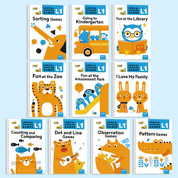 10-Book Logical Thinking Games L1: Interactive STEM Brain Training for Toddlers 3-6 | Talking Pen Compatible | Preschool IQ Booster & Montessori Activity Books| Fully Playable Without Pen | Talking Pen Ready (Pen Sold Separately)