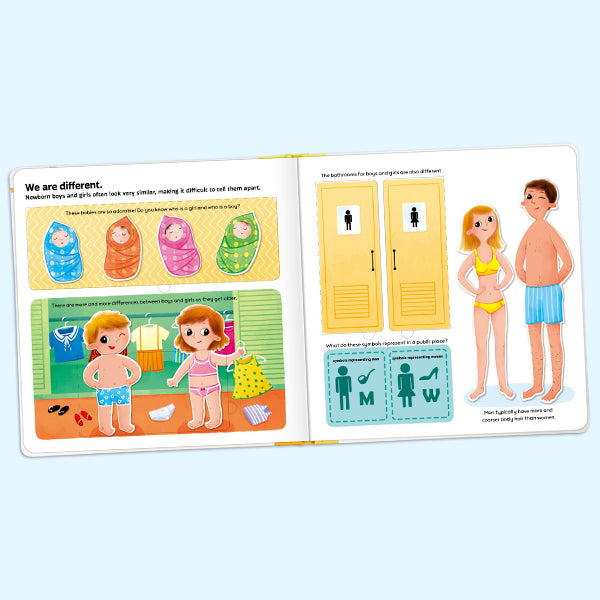 Toddler Busy Book Set: My Feelings & Our Bodies Are Different – Interactive Flip & Pull Tab Books for Social Emotional Learning, Body Positivity, and Gender Awareness for Kids Ages 3-6