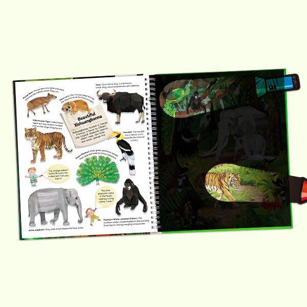 Magic Discovery Flashlight Toy Book Set – Jungle & Ocean Animals | Interactive Shine-a-Light Activity Books for Toddlers | Kids Explore Hidden Creatures with Paper Flashlight | Preschool Learning Gift for Boys & Girls Ages 3-6