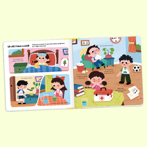 Toddler Healthy Habits Set: How to Exercise + To Be Healthy — Interactive Pull Tab & Flip Books for Kids, Teach Sports, Movement, Germs, Hand Washing, and Daily Hygiene for Ages 3-6