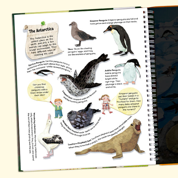 Magic Flashlight 2-Book Set: Dinosaur World & Wild Animals | Interactive Seek & Find Glow-in-the-Dark Style Activity Books for Kids Ages 3-6