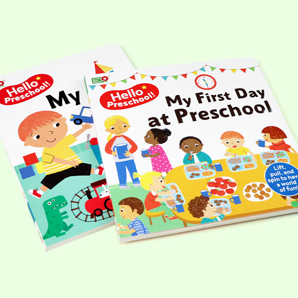 School Readiness Board Books for Kids Age 3+ | Hello Preschool Series: Help with Separation Anxiety | 2-Book Gift Set (My Day & First Day)
