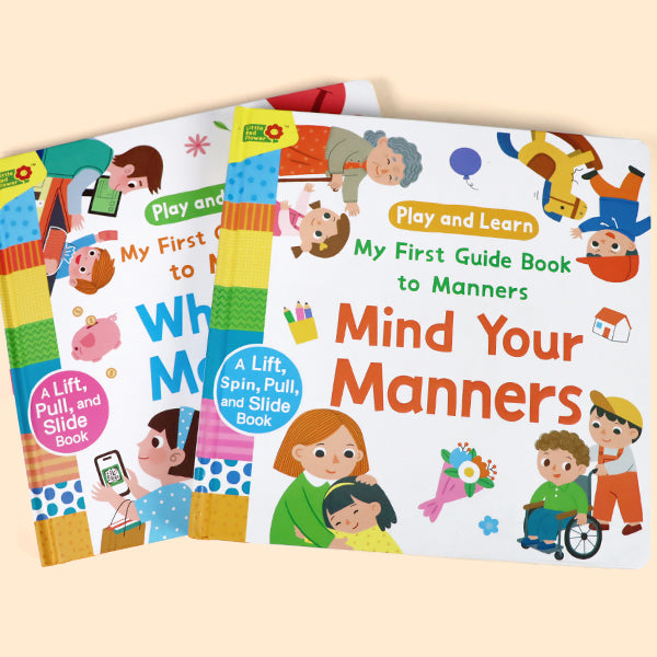 Toddler Life Skills Set: What is Money + Mind Your Manners — Interactive Pull Tab & Flip Books for Kids, Teach Financial Literacy, Polite Habits, Social Etiquette, and Good Behavior for Ages 3-6