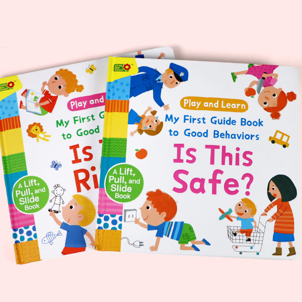My First Guide to Good Behaviors: Is This Right? + Is This Safe — 2-in-1 Interactive Pull Tab & Flip Book Set for Toddlers, Teach Rules, Safety, Making Good Choices, and Social Skills for Kids Ages 3-6