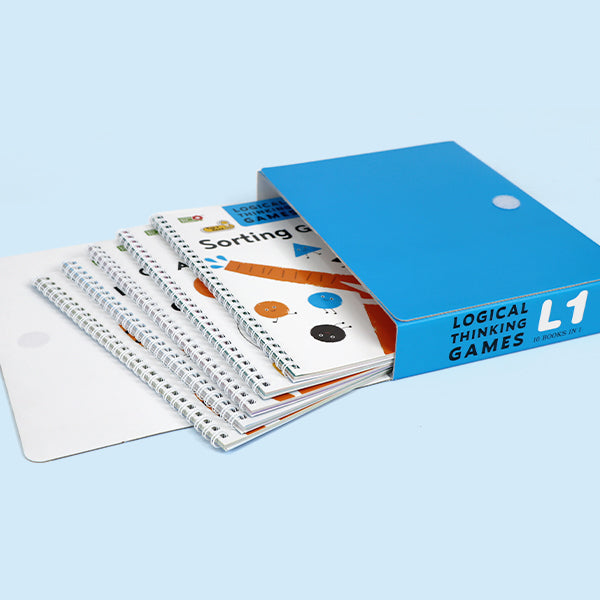10-Book Logical Thinking Games L1: Interactive STEM Brain Training for Toddlers 3-6 | Talking Pen Compatible | Preschool IQ Booster & Montessori Activity Books| Fully Playable Without Pen | Talking Pen Ready (Pen Sold Separately)