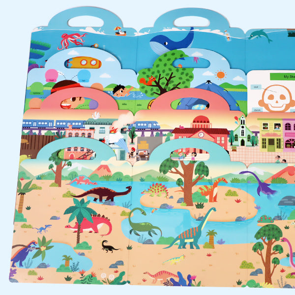 Toddler’s First Jelly Sticker Library (4-Book Set) - Soft Puffy Stickers for Boys & Girls | Learn About Ocean, Dino, Transport & Human Body