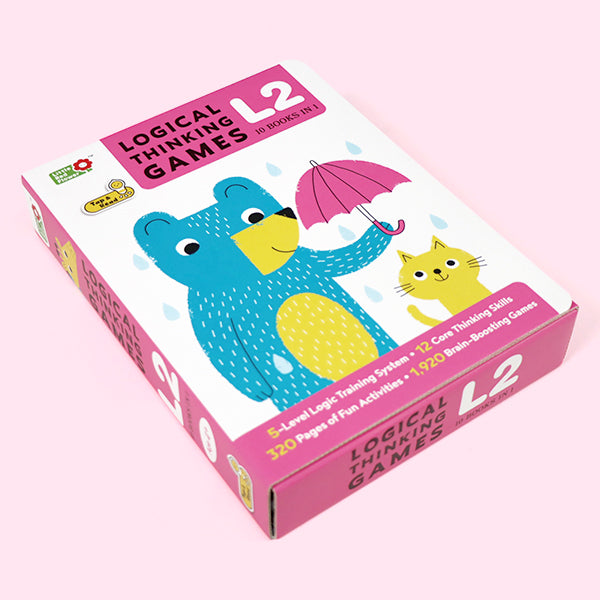 10-Book Logical Thinking Games L2: Advanced Brain Training for Kids 4-7 | Challenge Level | Playable With or Without Talking Pen | STEM & Critical Thinking Mastery Set
