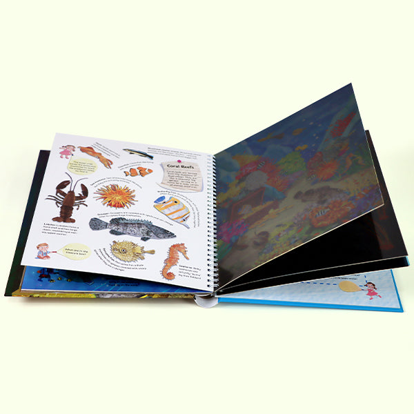 Magic Discovery Flashlight Toy Book Set – Jungle & Ocean Animals | Interactive Shine-a-Light Activity Books for Toddlers | Kids Explore Hidden Creatures with Paper Flashlight | Preschool Learning Gift for Boys & Girls Ages 3-6