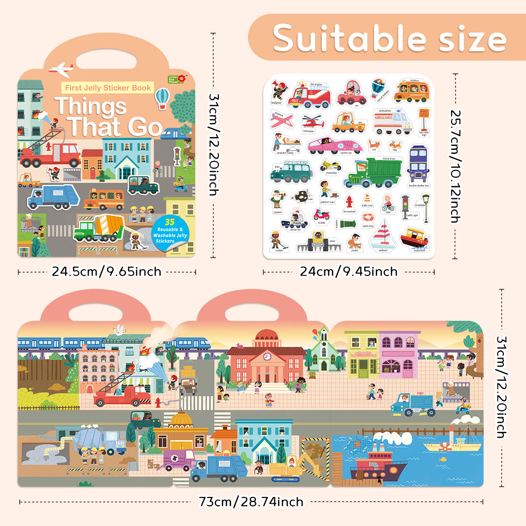 First Jelly Sticker Book：Things That Go